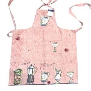 NWT Julia Junkin Coffee Art Apron‎ Artist Series Western Linen 2003 Café Gift